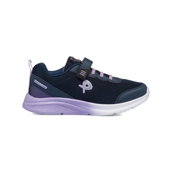 Sneakers blu e lilla da bambina con velcro e lacci P Go, Bambino Sport, SKU s341000367, Immagine 0